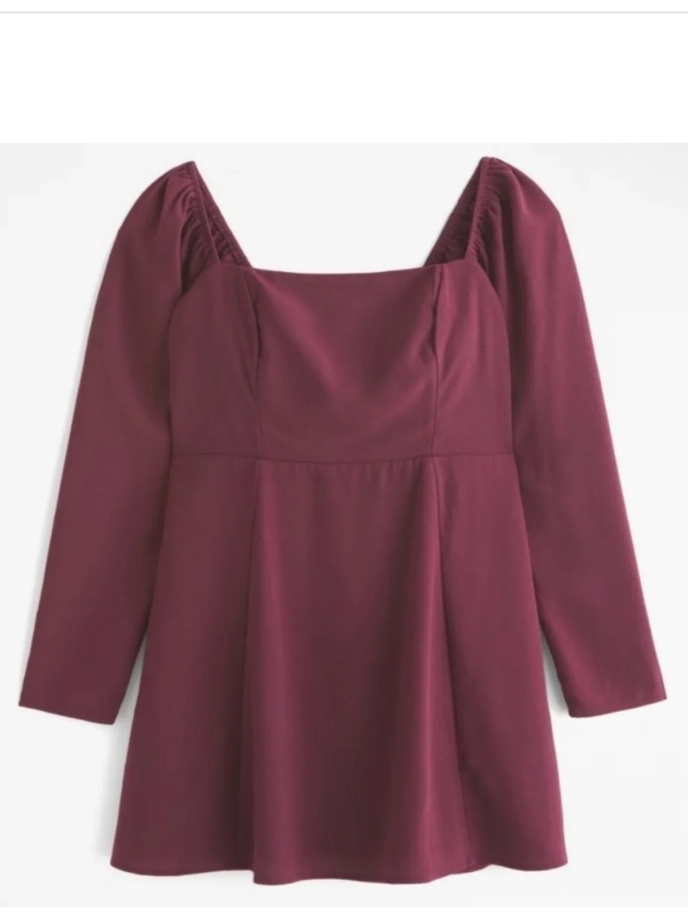NWT Abercrombie square neck mini dress in burgundy